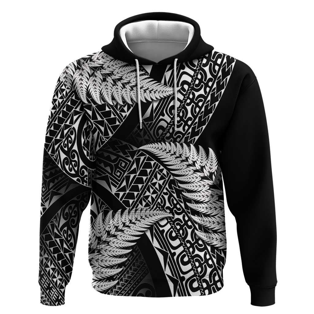New Zealand Rugby Pacific Personalised Hoodie All Black Maori Pasifika Fern Pattern
