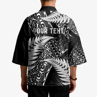 New Zealand Rugby Pacific Personalised Kimono All Black Maori Pasifika Fern Pattern - Polynesian Pride