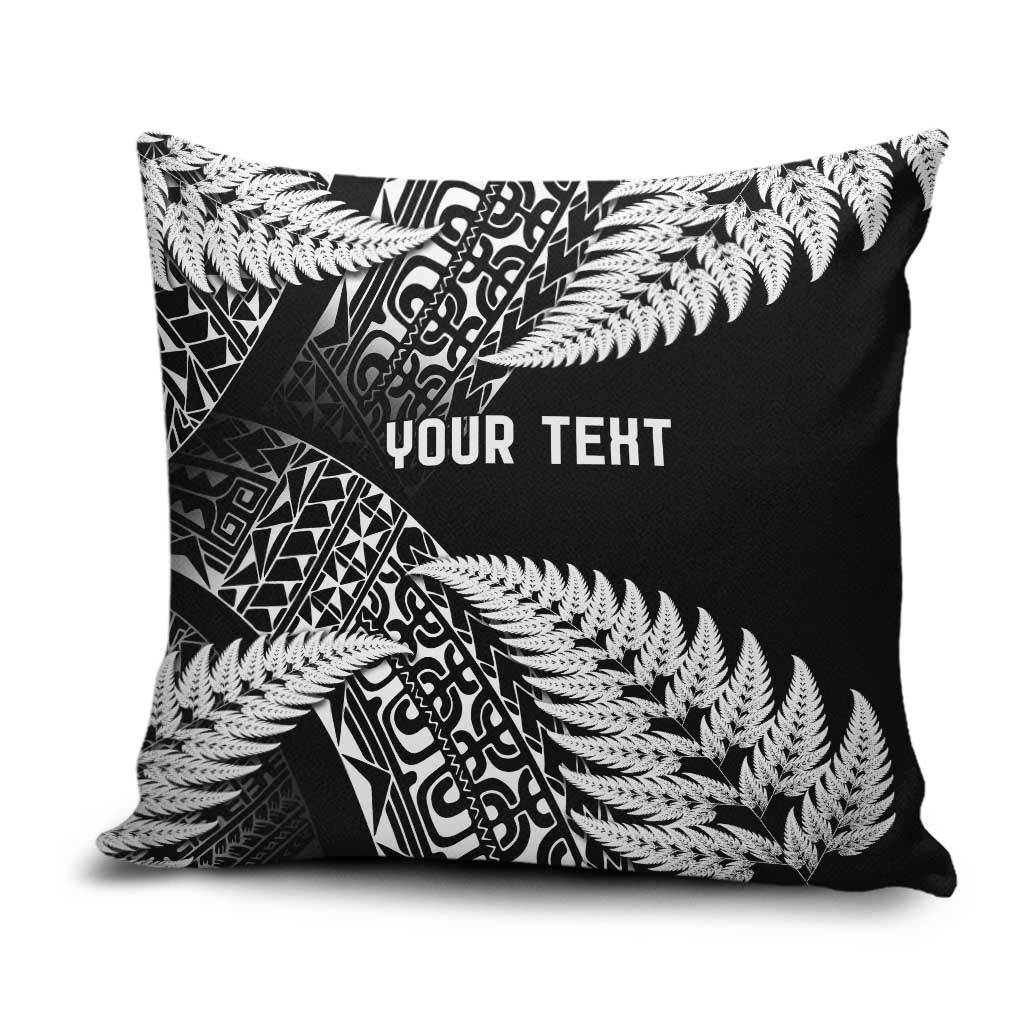 New Zealand Rugby Pacific Personalised Pillow Cover All Black Maori Pasifika Fern Pattern - Polynesian Pride