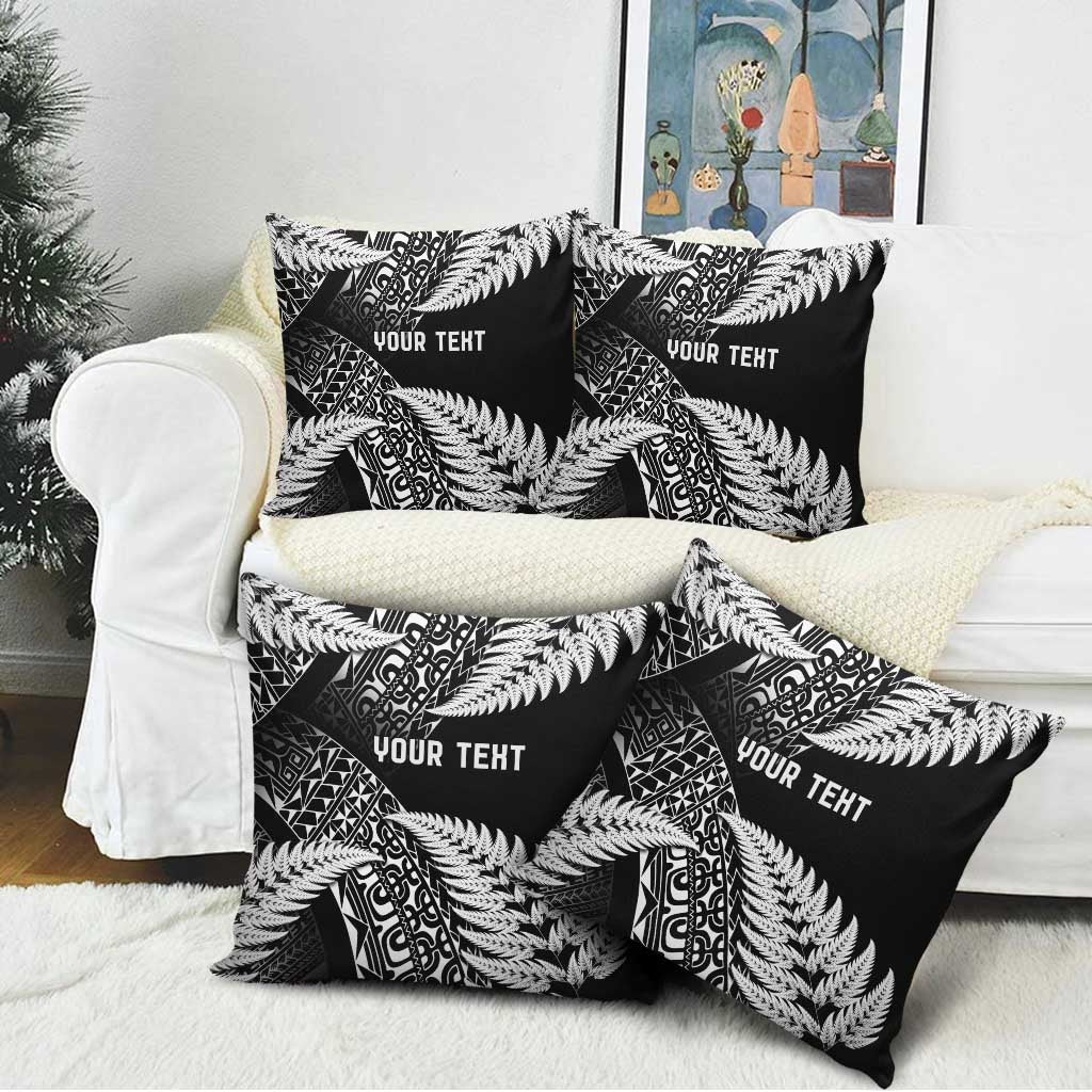 New Zealand Rugby Pacific Personalised Pillow Cover All Black Maori Pasifika Fern Pattern - Polynesian Pride