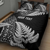 New Zealand Rugby Pacific Personalised Quilt Bed Set All Black Maori Pasifika Fern Pattern