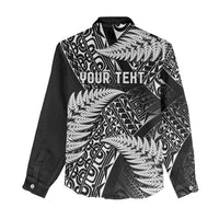 New Zealand Rugby Pacific Personalised Women Casual Shirt All Black Maori Pasifika Fern Pattern