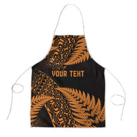 New Zealand Rugby Pacific Personalised Apron All Gold Maori Pasifika Fern Pattern - Polynesian Pride