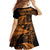 New Zealand Rugby Pacific Personalised Family Matching Off The Shoulder Long Sleeve Dress and Hawaiian Shirt All Gold Maori Pasifika Fern Pattern