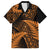 New Zealand Rugby Pacific Personalised Family Matching Off The Shoulder Long Sleeve Dress and Hawaiian Shirt All Gold Maori Pasifika Fern Pattern