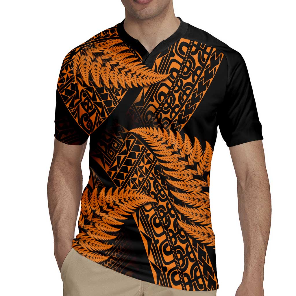 New Zealand Rugby Pacific Personalised Rugby Jersey All Gold Maori Pasifika Fern Pattern LT9 - Polynesian Pride