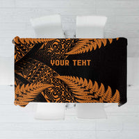 New Zealand Rugby Pacific Personalised Tablecloth All Gold Maori Pasifika Fern Pattern LT9 Gold - Polynesian Pride