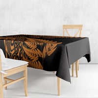New Zealand Rugby Pacific Personalised Tablecloth All Gold Maori Pasifika Fern Pattern LT9 - Polynesian Pride