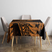 New Zealand Rugby Pacific Personalised Tablecloth All Gold Maori Pasifika Fern Pattern LT9 - Polynesian Pride