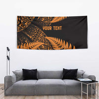 New Zealand Rugby Pacific Personalised Tapestry All Gold Maori Pasifika Fern Pattern
