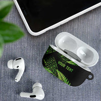New Zealand Rugby Pacific Personalised AirPods Case All Lime Maori Pasifika Fern Pattern - Polynesian Pride