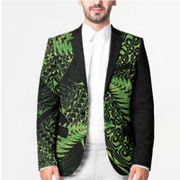 New Zealand Rugby Pacific Personalised Blazer All Lime Maori Pasifika Fern Pattern LT9 - Polynesian Pride