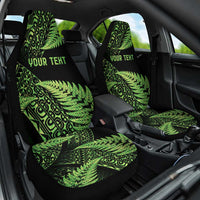 New Zealand Rugby Pacific Personalised Car Seat Cover All Lime Maori Pasifika Fern Pattern