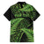 New Zealand Rugby Pacific Personalised Family Matching Off The Shoulder Long Sleeve Dress and Hawaiian Shirt All Lime Maori Pasifika Fern Pattern