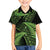 New Zealand Rugby Pacific Personalised Family Matching Off The Shoulder Long Sleeve Dress and Hawaiian Shirt All Lime Maori Pasifika Fern Pattern