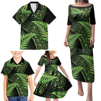 New Zealand Rugby Pacific Personalised Family Matching Puletasi and Hawaiian Shirt All Lime Maori Pasifika Fern Pattern LT9 - Polynesian Pride
