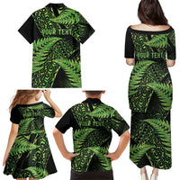 New Zealand Rugby Pacific Personalised Family Matching Puletasi and Hawaiian Shirt All Lime Maori Pasifika Fern Pattern LT9 - Polynesian Pride