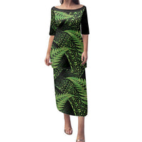 New Zealand Rugby Pacific Personalised Family Matching Puletasi and Hawaiian Shirt All Lime Maori Pasifika Fern Pattern LT9 Mom's Dress Lime - Polynesian Pride