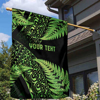 New Zealand Rugby Pacific Personalised Garden Flag All Lime Maori Pasifika Fern Pattern