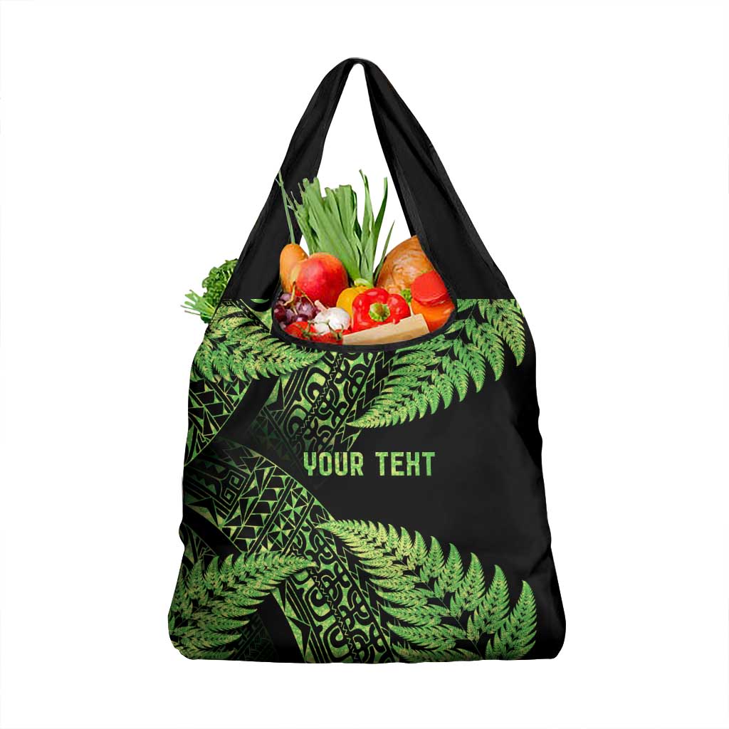 New Zealand Rugby Pacific Personalised Grocery Bag All Lime Maori Pasifika Fern Pattern LT9 1-pack One Size Lime - Polynesian Pride
