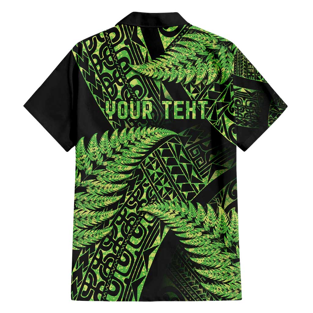 New Zealand Rugby Pacific Personalised Hawaiian Shirt All Lime Maori Pasifika Fern Pattern