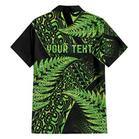 New Zealand Rugby Pacific Personalised Hawaiian Shirt All Lime Maori Pasifika Fern Pattern