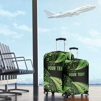 New Zealand Rugby Pacific Personalised Luggage Cover All Lime Maori Pasifika Fern Pattern
