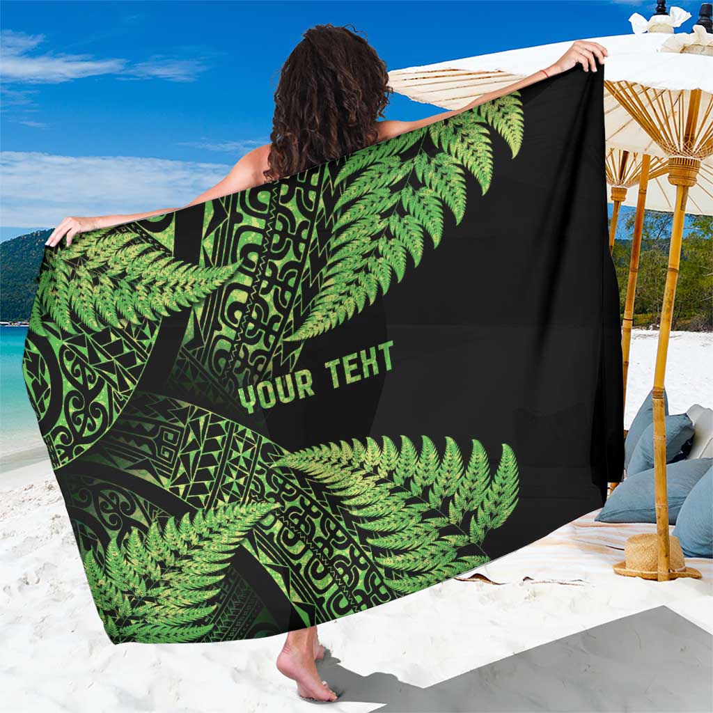 New Zealand Rugby Pacific Personalised Sarong All Lime Maori Pasifika Fern Pattern LT9 One Size 44 x 66 inches Lime - Polynesian Pride
