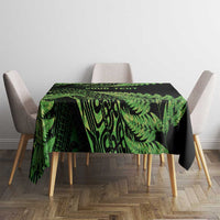 New Zealand Rugby Pacific Personalised Tablecloth All Lime Maori Pasifika Fern Pattern LT9 - Polynesian Pride