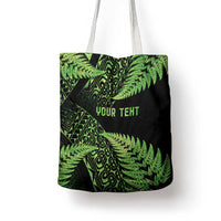 New Zealand Rugby Pacific Personalised Tote Bag All Lime Maori Pasifika Fern Pattern - Polynesian Pride