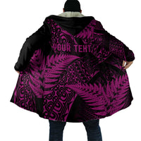 New Zealand Rugby Pacific Personalised Cloak All Pink Maori Pasifika Fern Pattern - Polynesian Pride