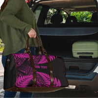 New Zealand Rugby Pacific Personalised Travel Bag All Pink Maori Pasifika Fern Pattern - Polynesian Pride