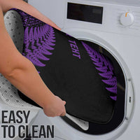 New Zealand Rugby Pacific Personalised Bathroom Set All Purple Maori Pasifika Fern Pattern - Polynesian Pride