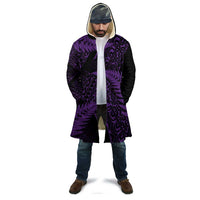 New Zealand Rugby Pacific Personalised Cloak All Purple Maori Pasifika Fern Pattern - Polynesian Pride