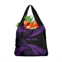 New Zealand Rugby Pacific Personalised Grocery Bag All Purple Maori Pasifika Fern Pattern LT9 1-pack One Size Purple - Polynesian Pride