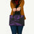 New Zealand Rugby Pacific Personalised Leather Bag All Purple Maori Pasifika Fern Pattern - Polynesian Pride