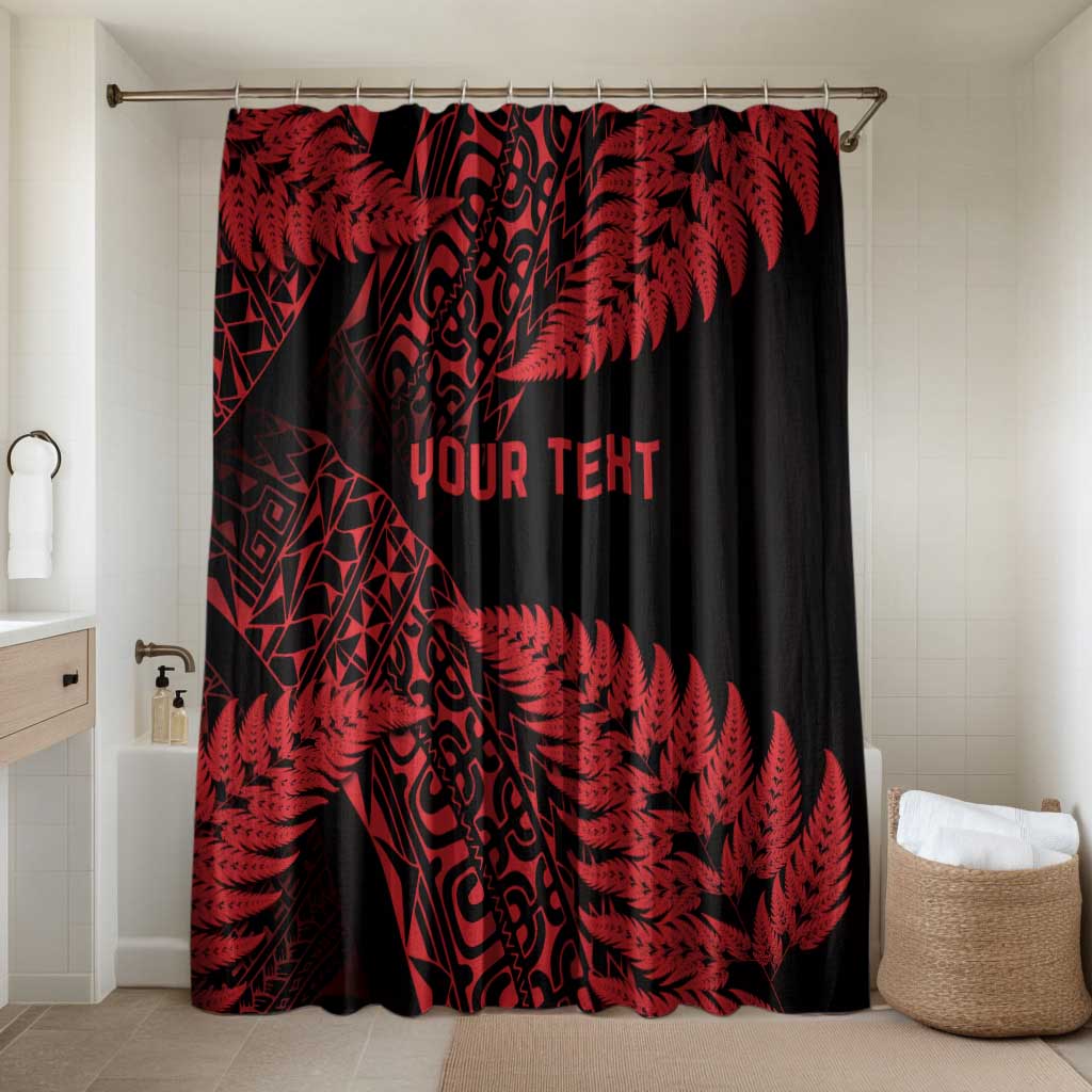 New Zealand Rugby Pacific Personalised Bathroom Set All Red Maori Pasifika Fern Pattern - Polynesian Pride