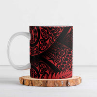 New Zealand Rugby Pacific Personalised Ceramic Mug All Red Maori Pasifika Fern Pattern - Polynesian Pride