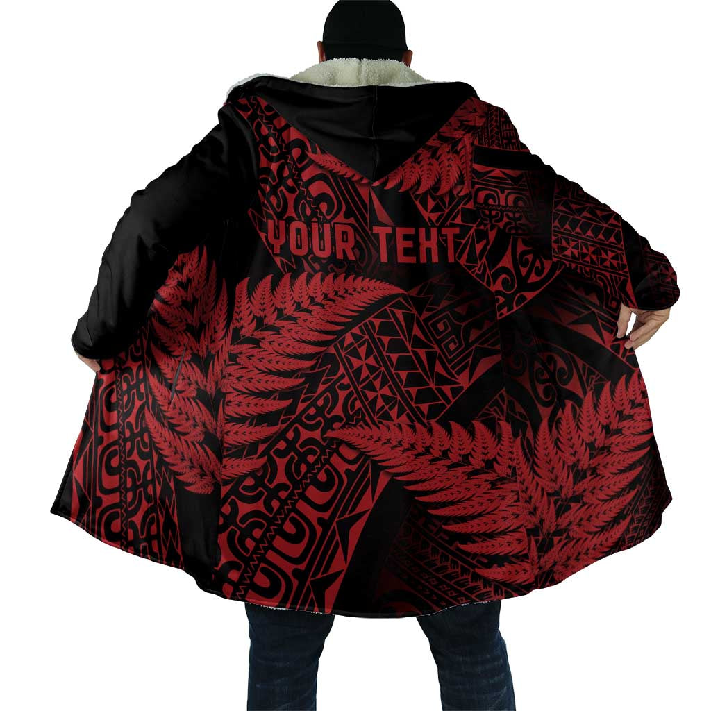 New Zealand Rugby Pacific Personalised Cloak All Red Maori Pasifika Fern Pattern - Polynesian Pride