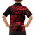 New Zealand Rugby Pacific Personalised Family Matching Off The Shoulder Long Sleeve Dress and Hawaiian Shirt All Red Maori Pasifika Fern Pattern