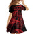 New Zealand Rugby Pacific Personalised Family Matching Off The Shoulder Long Sleeve Dress and Hawaiian Shirt All Red Maori Pasifika Fern Pattern