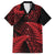 New Zealand Rugby Pacific Personalised Family Matching Off The Shoulder Long Sleeve Dress and Hawaiian Shirt All Red Maori Pasifika Fern Pattern