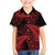 New Zealand Rugby Pacific Personalised Family Matching Off The Shoulder Long Sleeve Dress and Hawaiian Shirt All Red Maori Pasifika Fern Pattern