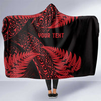 New Zealand Rugby Pacific Personalised Hooded Blanket All Red Maori Pasifika Fern Pattern