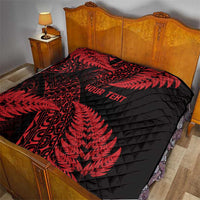 New Zealand Rugby Pacific Personalised Quilt All Red Maori Pasifika Fern Pattern