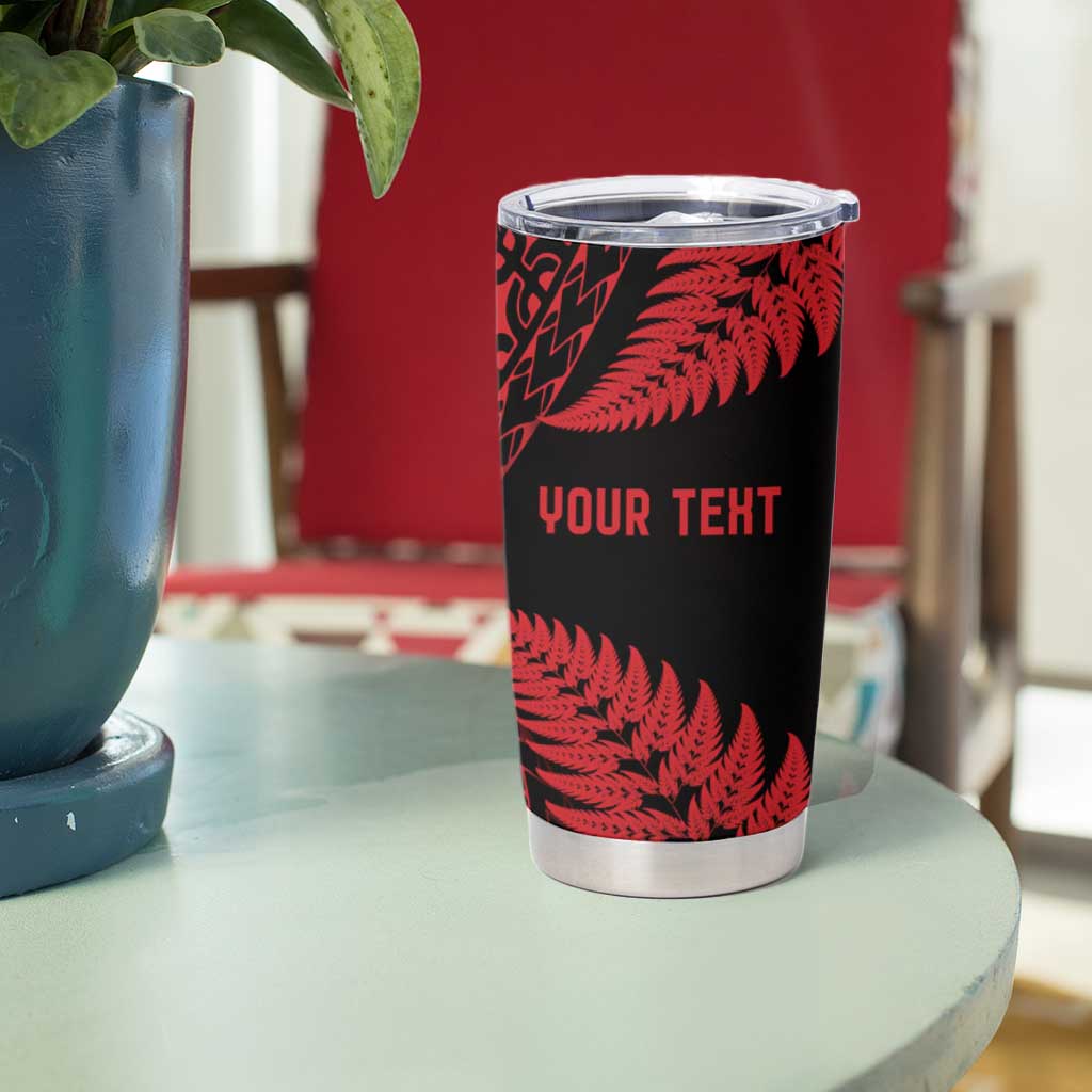 New Zealand Rugby Pacific Personalised Tumbler Cup All Red Maori Pasifika Fern Pattern LT9 - Polynesian Pride