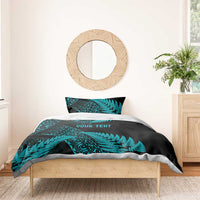 New Zealand Rugby Pacific Personalised Bedding Set All Turquoise Maori Pasifika Fern Pattern