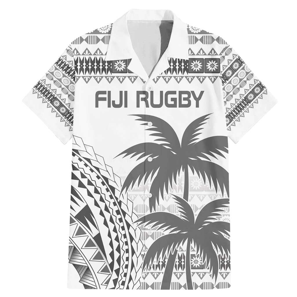 Custom Fiji Rugby Family Matching Mermaid Dress and Hawaiian Shirt Polynesian Fijian Masi Palm Tree