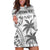 Custom Fiji Rugby Hoodie Dress Polynesian Fijian Masi Palm Tree