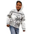 Custom Fiji Rugby Kid Hoodie Polynesian Fijian Masi Palm Tree